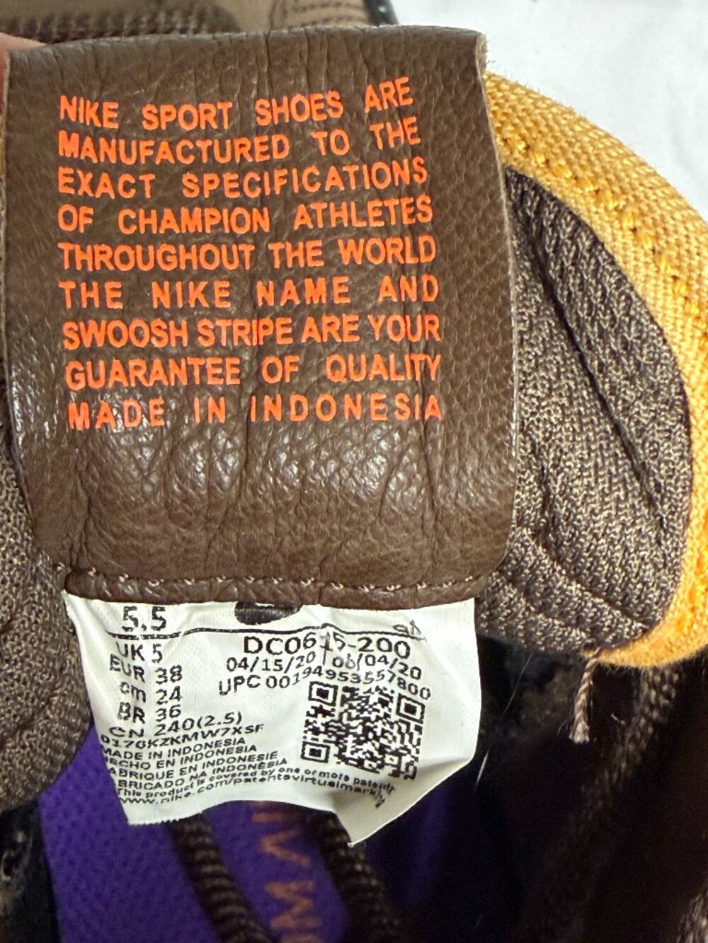 Nike SB Zoom Blazer Booties  Shoes Womens Leather Brown Purple 5.5 - Picture 10 of 10